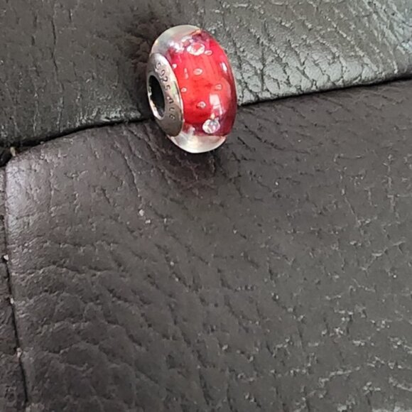 Pandora Red Fizzle Murano Glass Charm - Picture 4 of 6